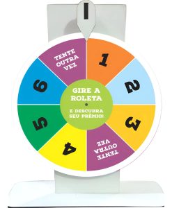 Roleta de Mesa para sorteio 50cm x 40cm personalizada com logomarca