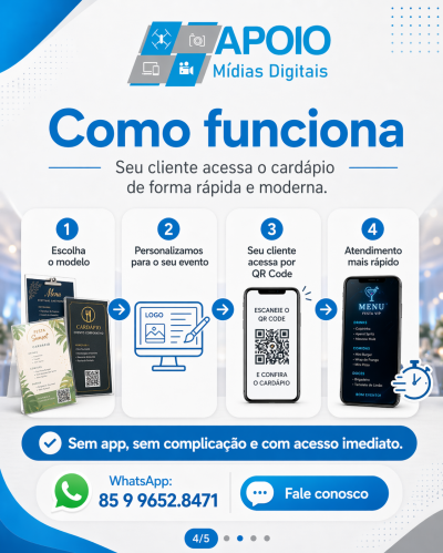 Cardapios digitais para eventos 4