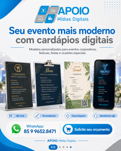 Cardapios digitais para eventos 5