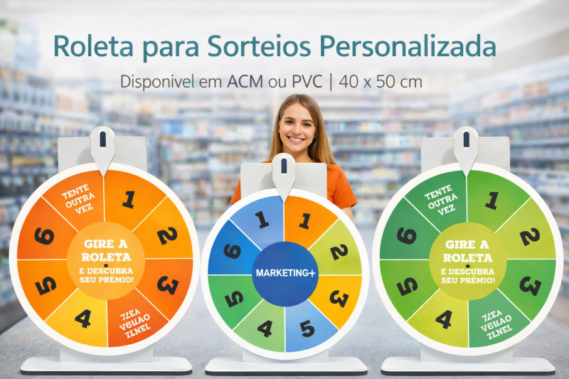 Roleta para srteio e ações de marketing em fortaleza